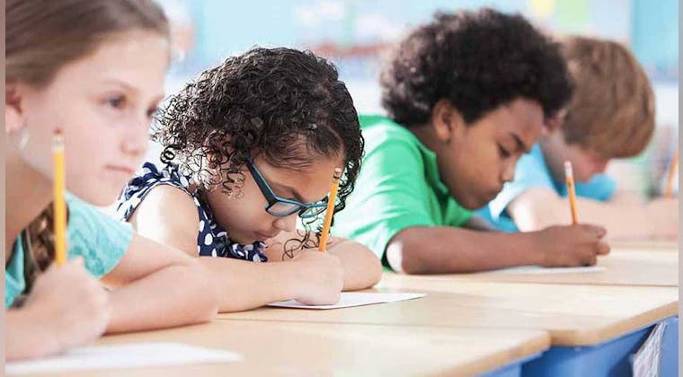 More children taking their KS1 SATs papers