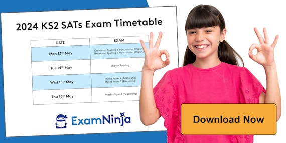 Download our 2024 KS2 SATs Exam Timetable