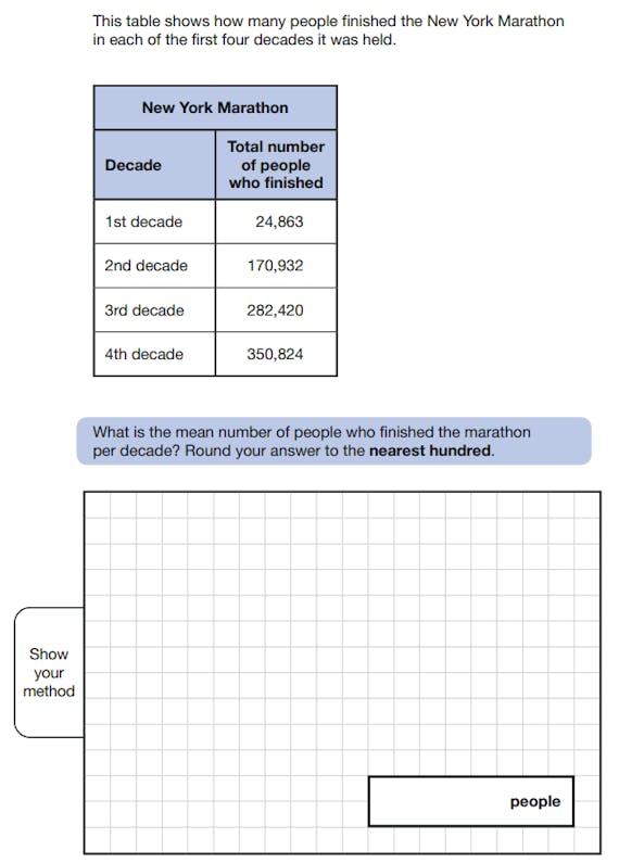 Question 20 from the 2022 KS2 Maths SATs Paper 3